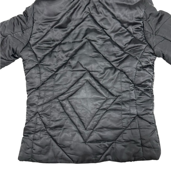 St John Coat Collection Size M Mink collar short black quilted full Zip - Picture 12 of 16